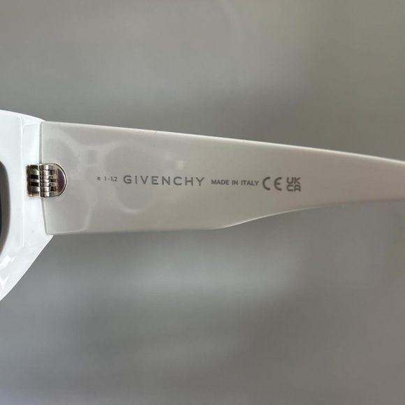 Givenchy White Sunglasses with Silver Accents - Picture 3 of 5